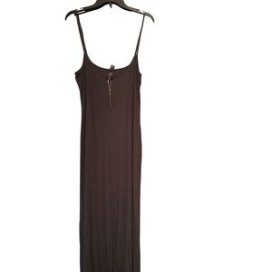 SKIMS Gunmetal  Spaghetti Strap Slip Maxi Dress